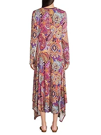 The Janie Paisley Knit Maxi-Dress