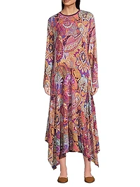The Janie Paisley Knit Maxi-Dress