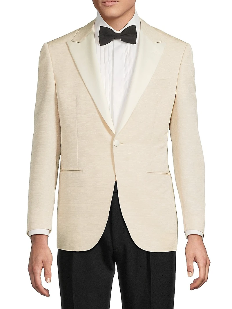 Textured Wool-Silk Dinner Jacket