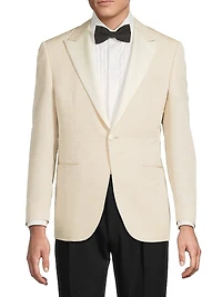 Textured Wool-Silk Dinner Jacket