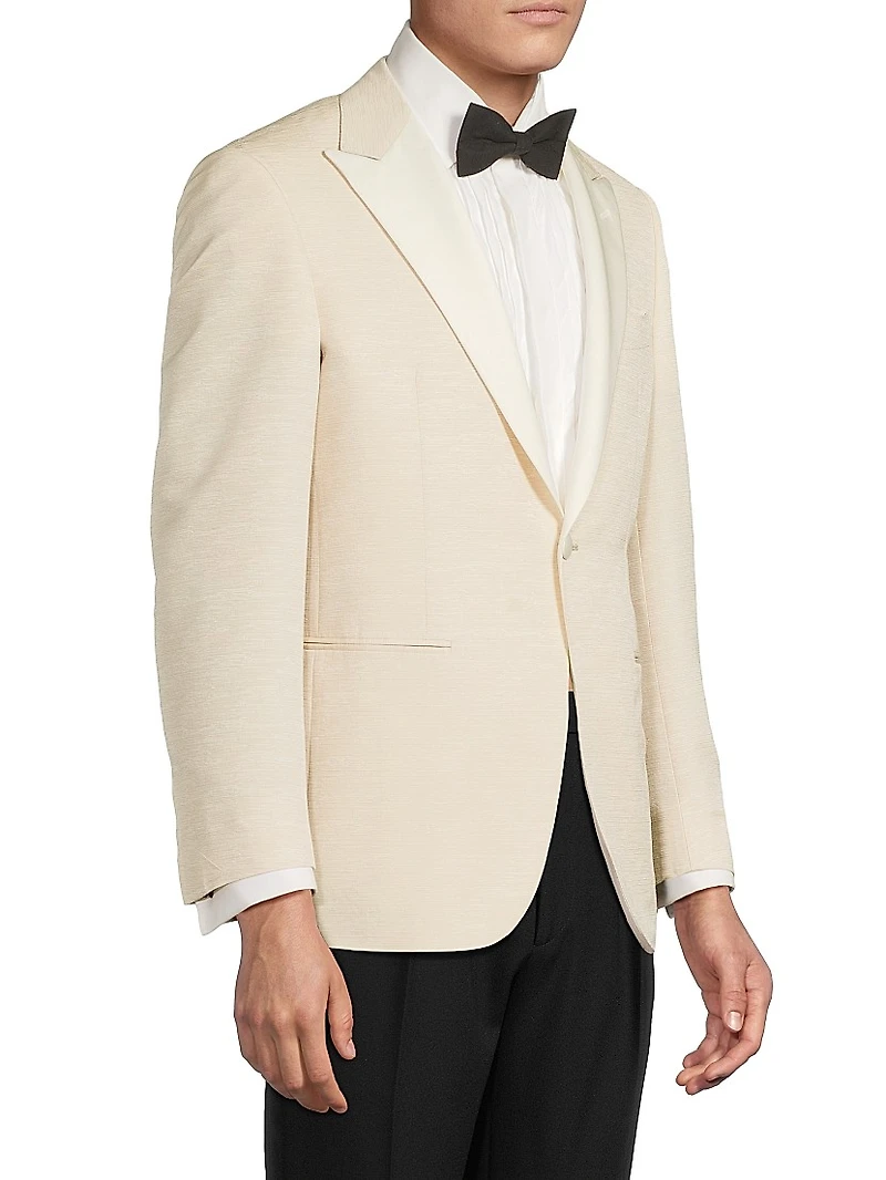 Textured Wool-Silk Dinner Jacket