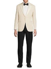 Textured Wool-Silk Dinner Jacket