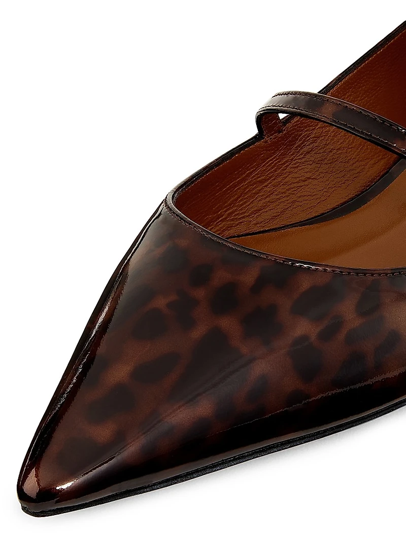 Emilia Tortoiseshell Leather Flats