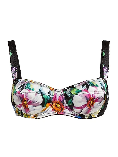 Balconette Rose Print Bra