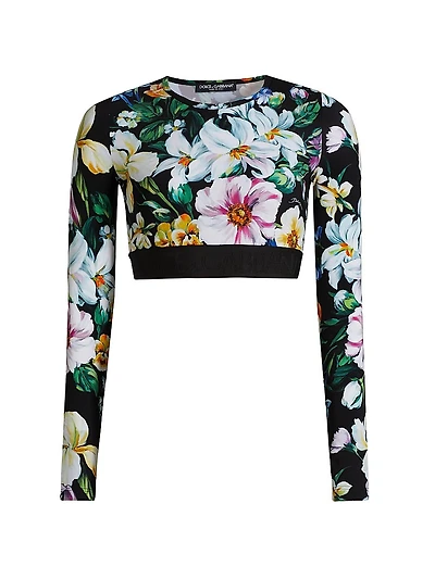 Mixed Floral Crop Top