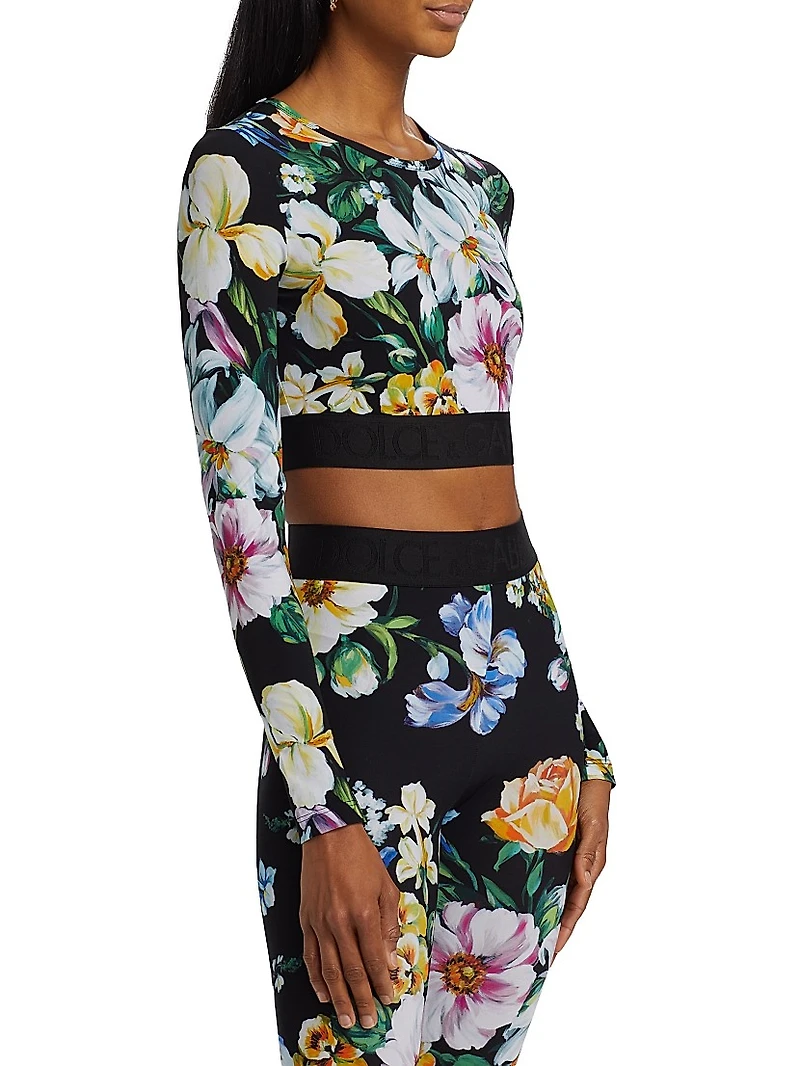Mixed Floral Crop Top