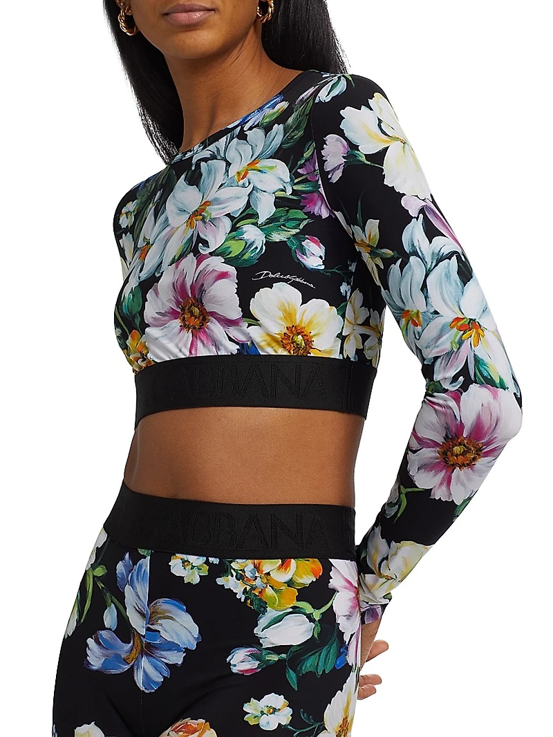 Mixed Floral Crop Top