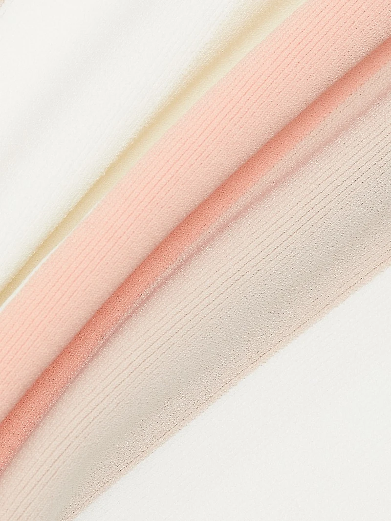 Colorblock Stripes Rib-Knit T-Shirt