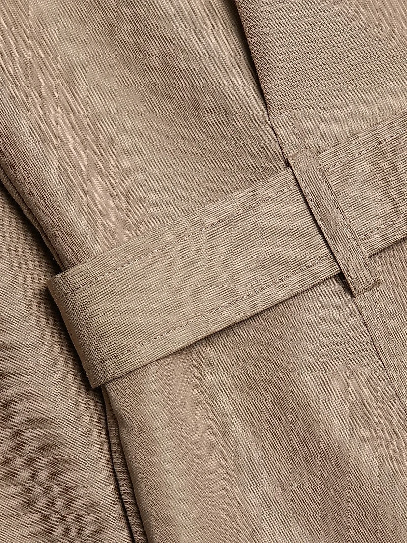 Puff-Sleeve Belted Shirtdress