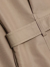 Puff-Sleeve Belted Shirtdress