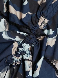 Abstract Vines Belted Dress