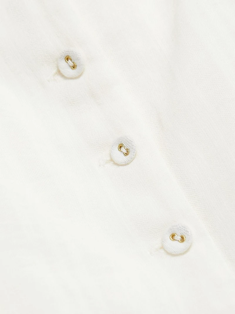 Jeanie Cotton Button-Front Midi Dress