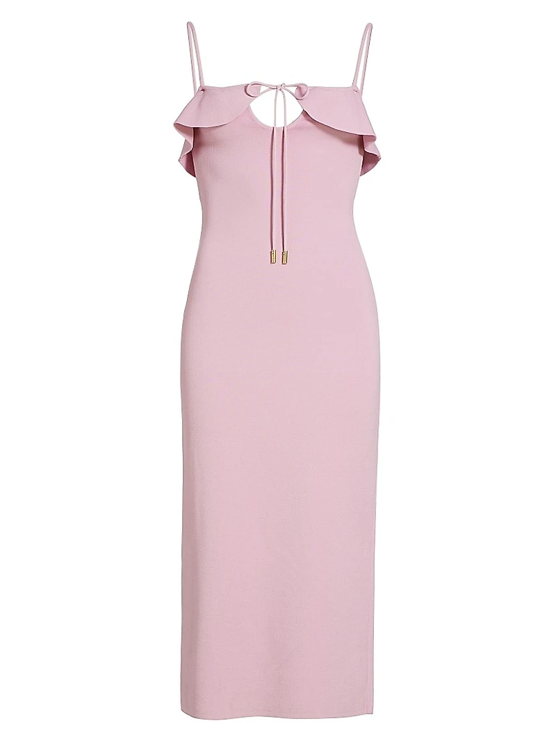 Ciera Knit Tieneck Midi-Dress