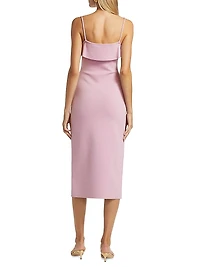 Ciera Knit Tieneck Midi-Dress