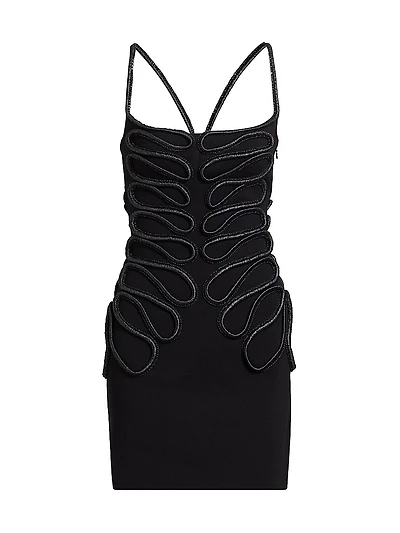 Aimee Embroidered Knit Minidress
