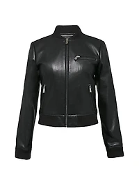 Dixie Recycled Leather Bomber Jacket