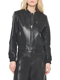 Dixie Recycled Leather Bomber Jacket