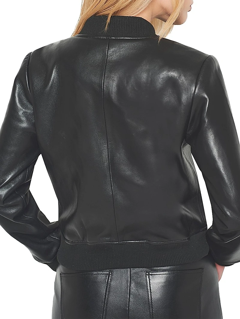 Dixie Recycled Leather Bomber Jacket