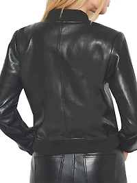 Dixie Recycled Leather Bomber Jacket