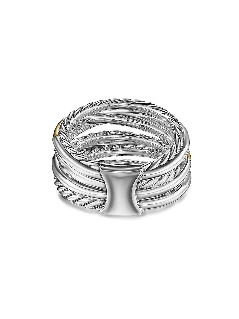 Crossover Seven Row Ring Sterling Silver
