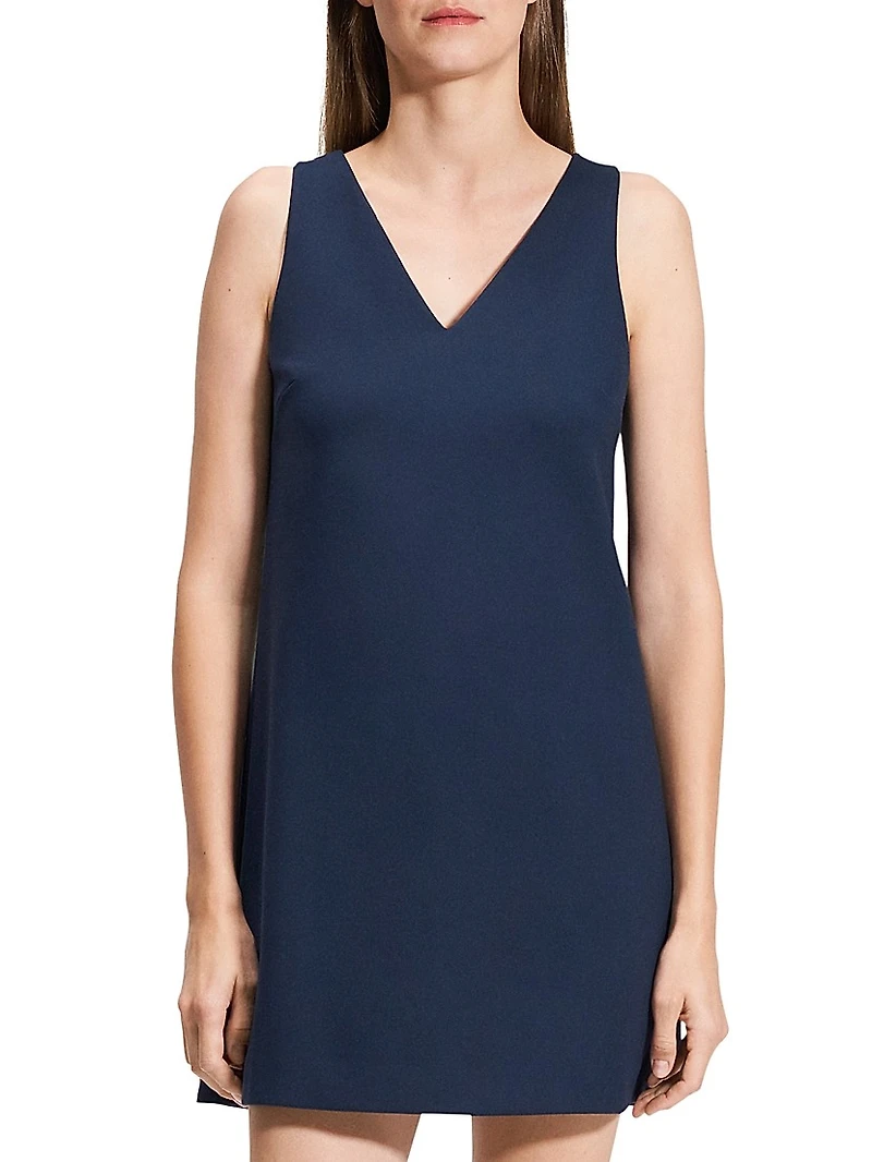 V-Neck Shift Minidress