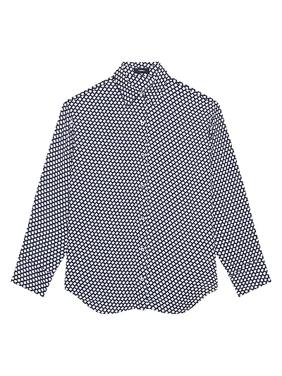 Geo Block Boyfriend Shirt