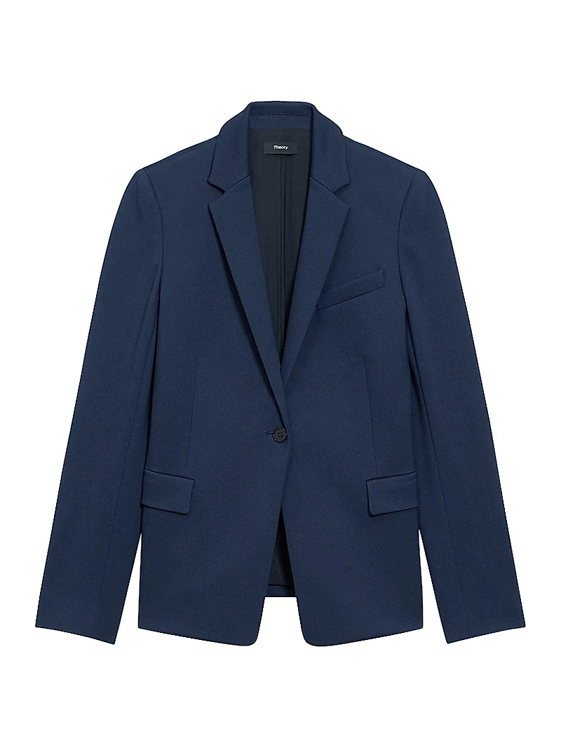 Notch-Lapel Slim-Fit Blazer