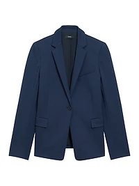 Notch-Lapel Slim-Fit Blazer