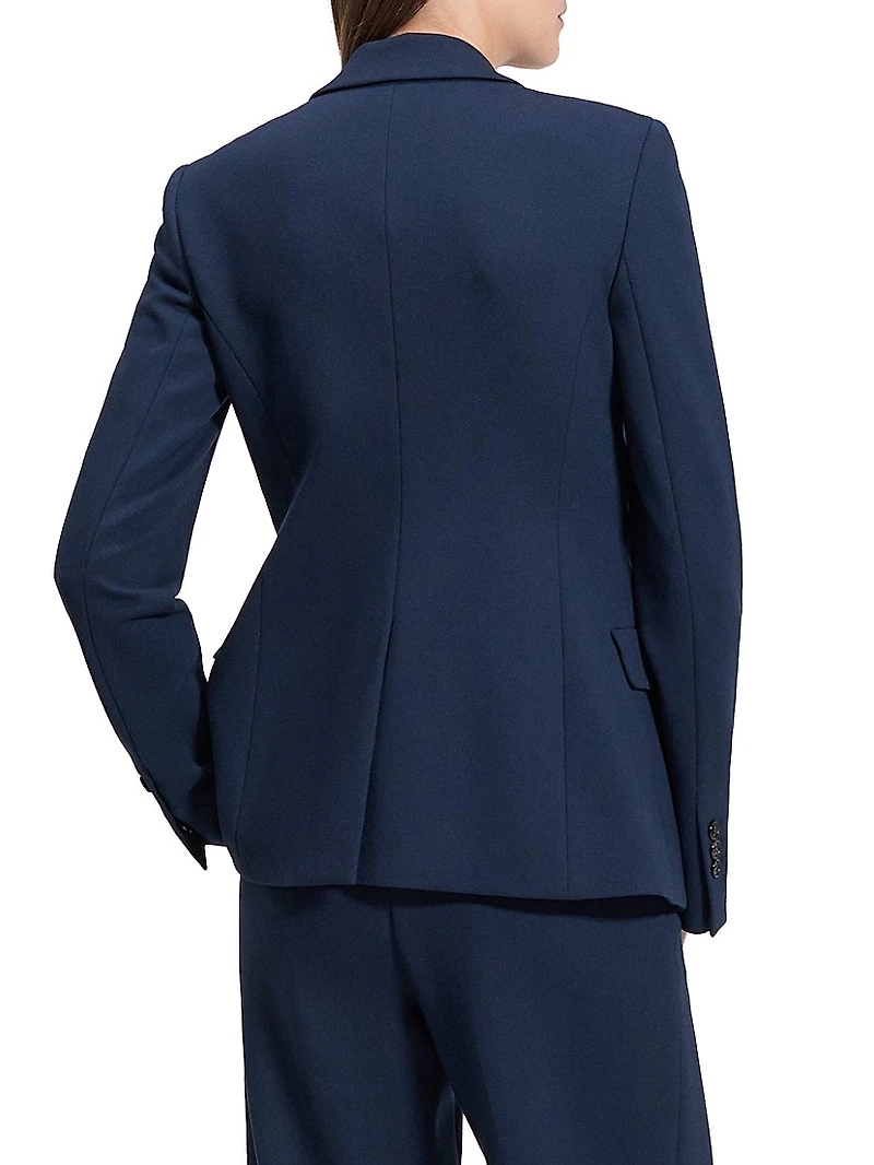 Notch-Lapel Slim-Fit Blazer