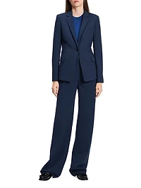 Notch-Lapel Slim-Fit Blazer