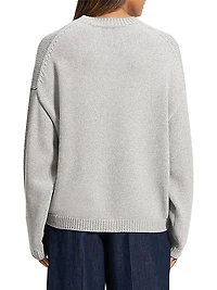 Oversized Cotton-Blend Crewneck Sweater