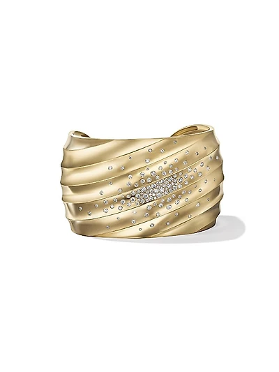 Cable Edge Cuff Bracelet in 18K Yellow Gold