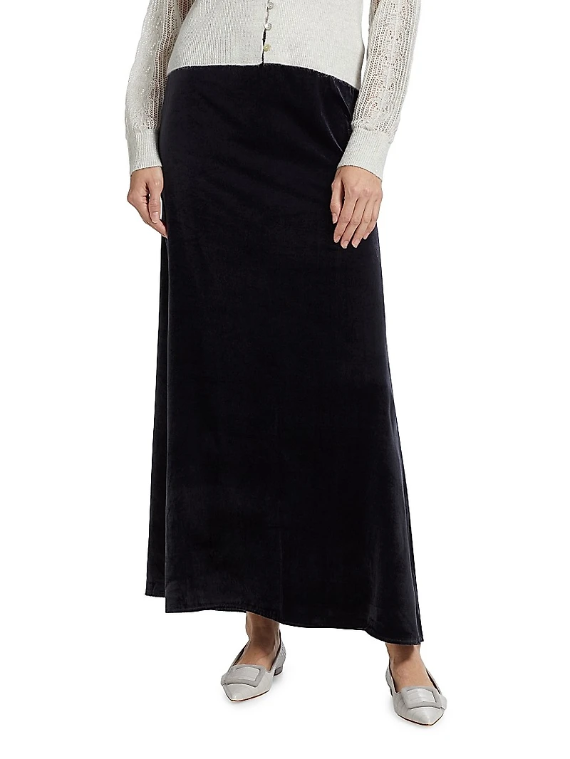 Lia Velvet Midi-Skirt