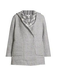 Elliott Reversible Plaid Hooded Coat