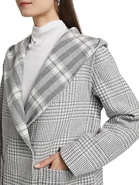 Elliott Reversible Plaid Hooded Coat