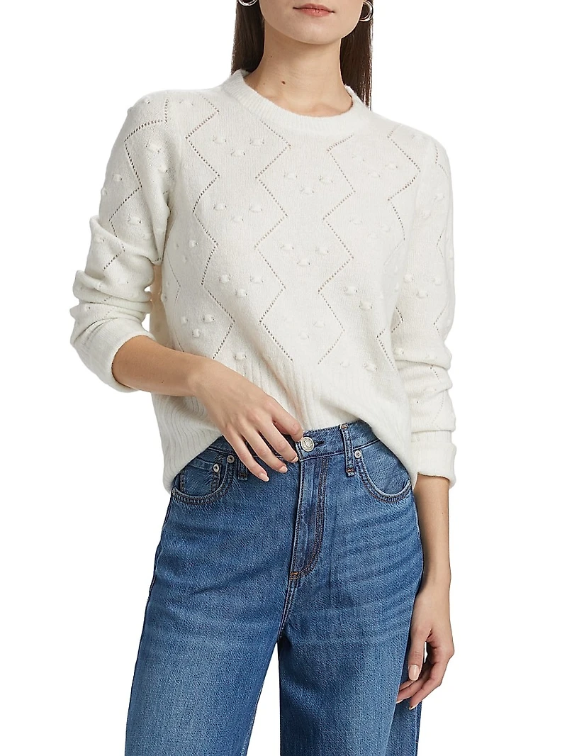 Julia Pointelle-Knit Sweater
