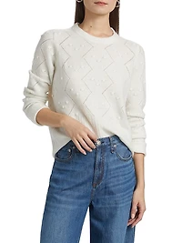 Julia Pointelle-Knit Sweater