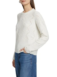 Julia Pointelle-Knit Sweater