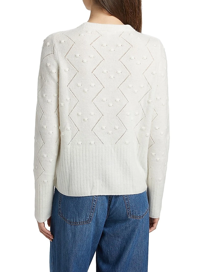 Julia Pointelle-Knit Sweater