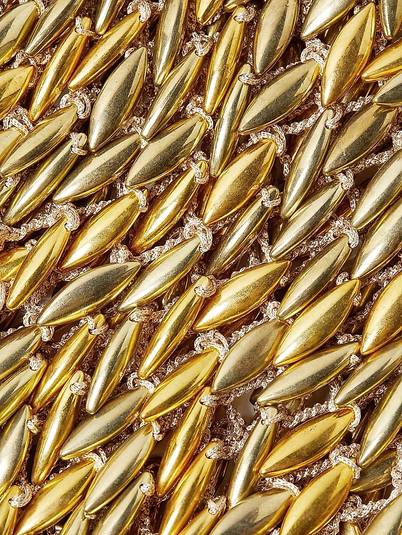 Adora Bead-Detailed Crochet Miniskirt