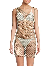 Serene Crochet One-Shoulder Cover-Up