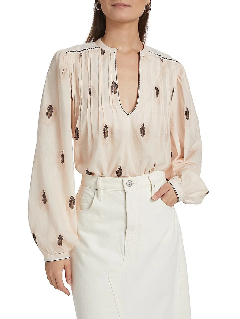 Florida Violet Cotton Blouse