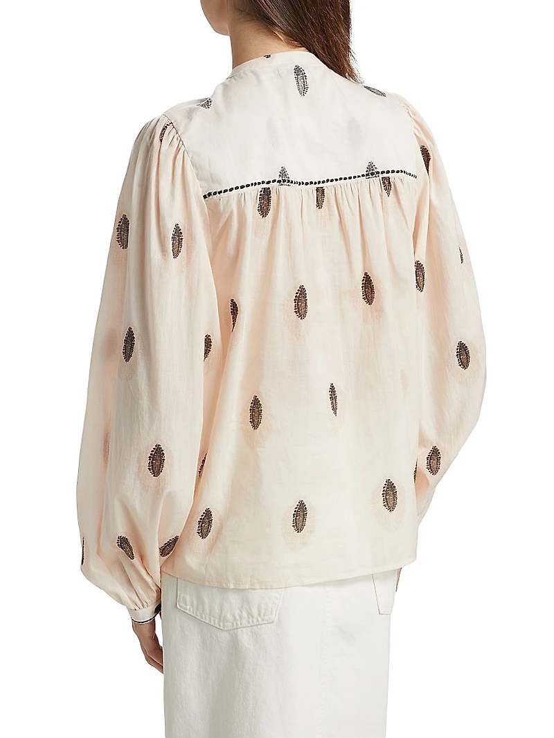 Florida Violet Cotton Blouse