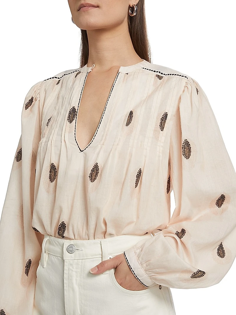 Florida Violet Cotton Blouse