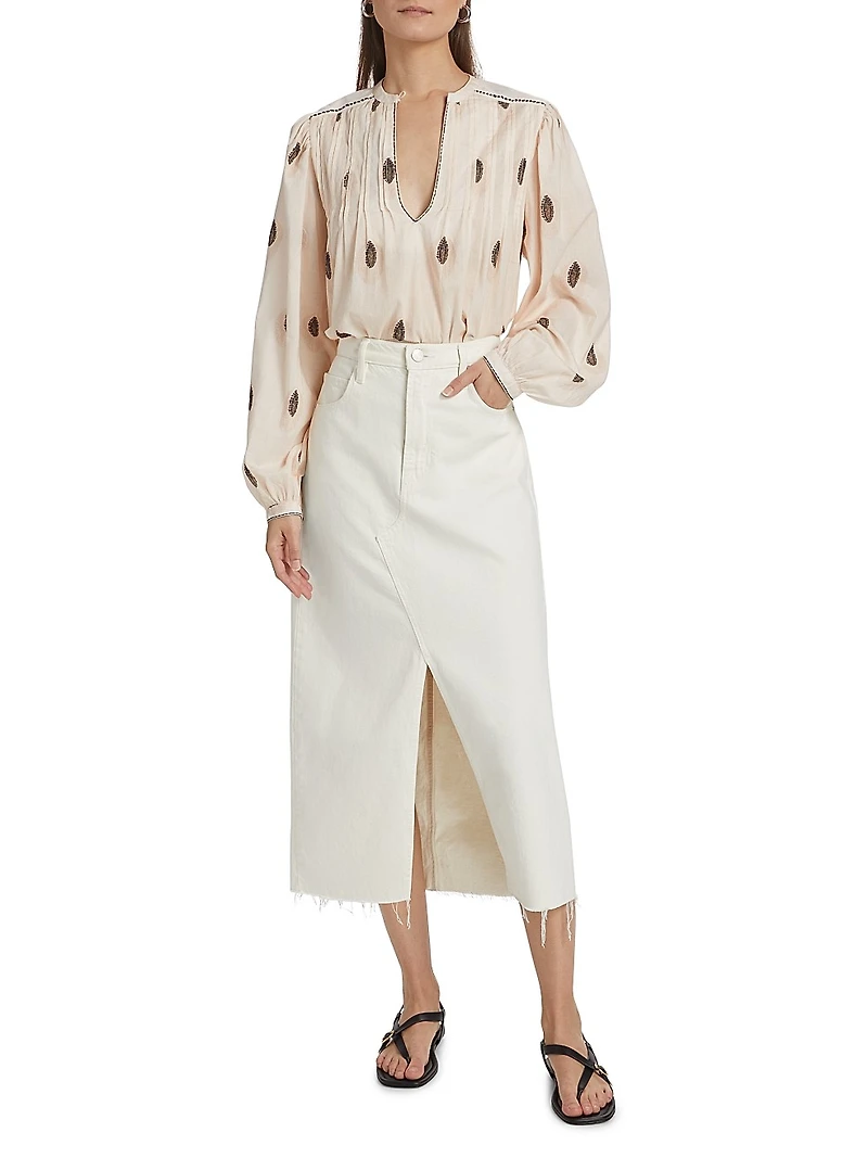 Florida Violet Cotton Blouse