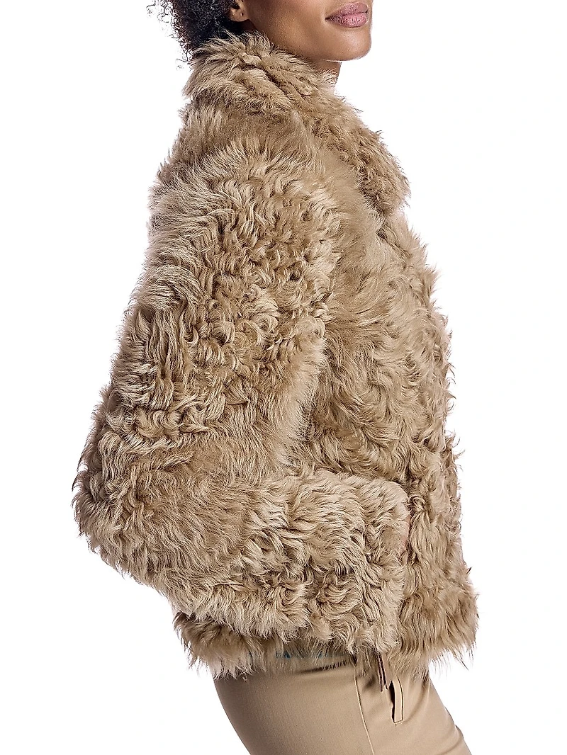 Reversible Curly Shearling Jacket
