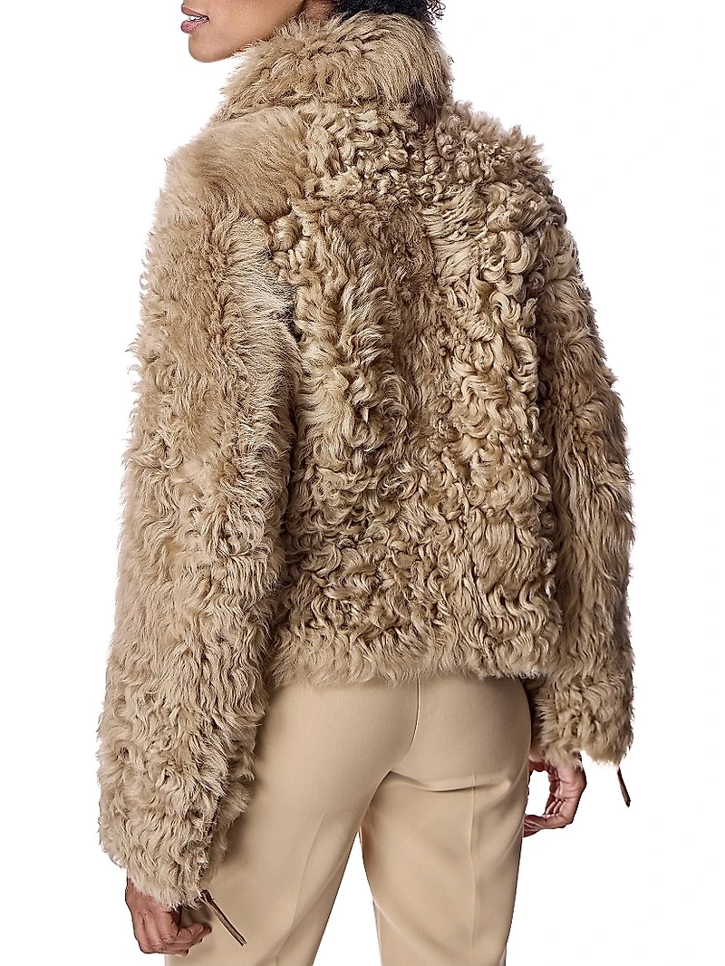 Reversible Curly Shearling Jacket