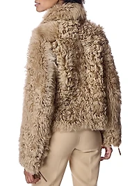 Reversible Curly Shearling Jacket