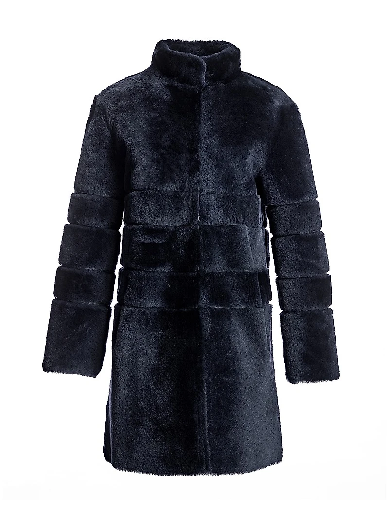 Dyed Shearling Reversible Coat