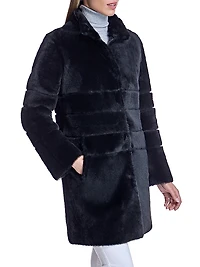 Dyed Shearling Reversible Coat